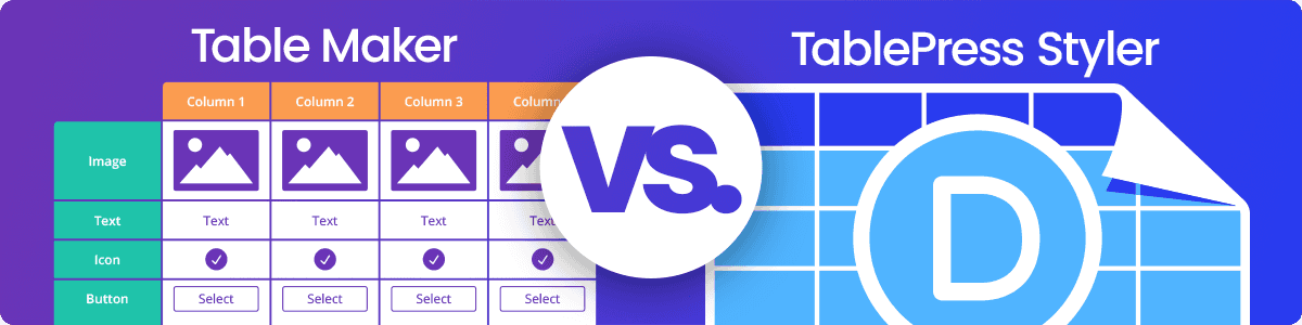 Divi-Modules – Table Maker and TablePress Styler feature images